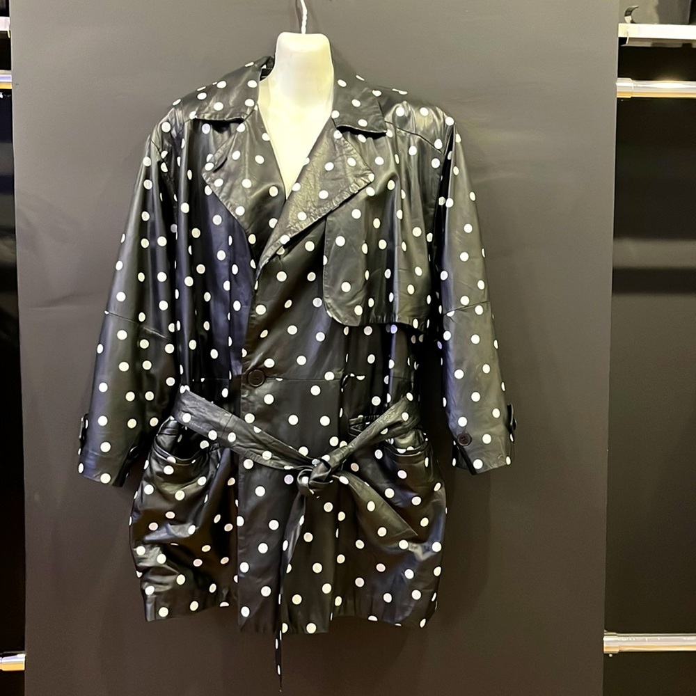 Gianfranco Ferre *Made in Italy* Polka Dot 100% Leather Jacket